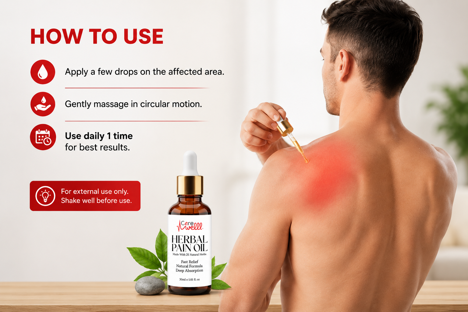 Carewelll Herbal Oil For Joint & Muscle Relief